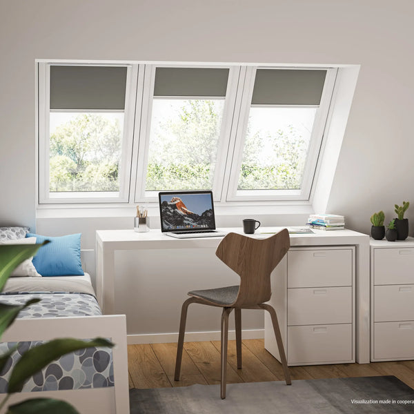 Slaapkamer met vakkundig geplaatst VELUX dakraam — kierloze aansluiting