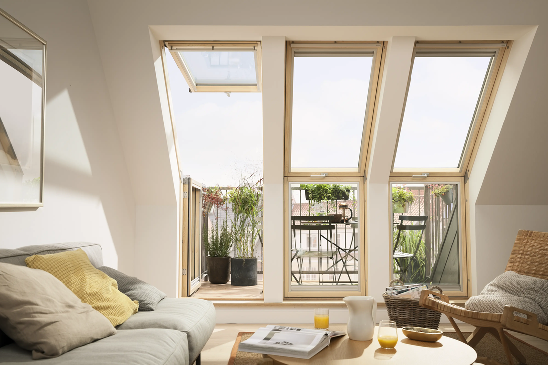 VELUX GEL dakterrasvenster (Cabrio) hout