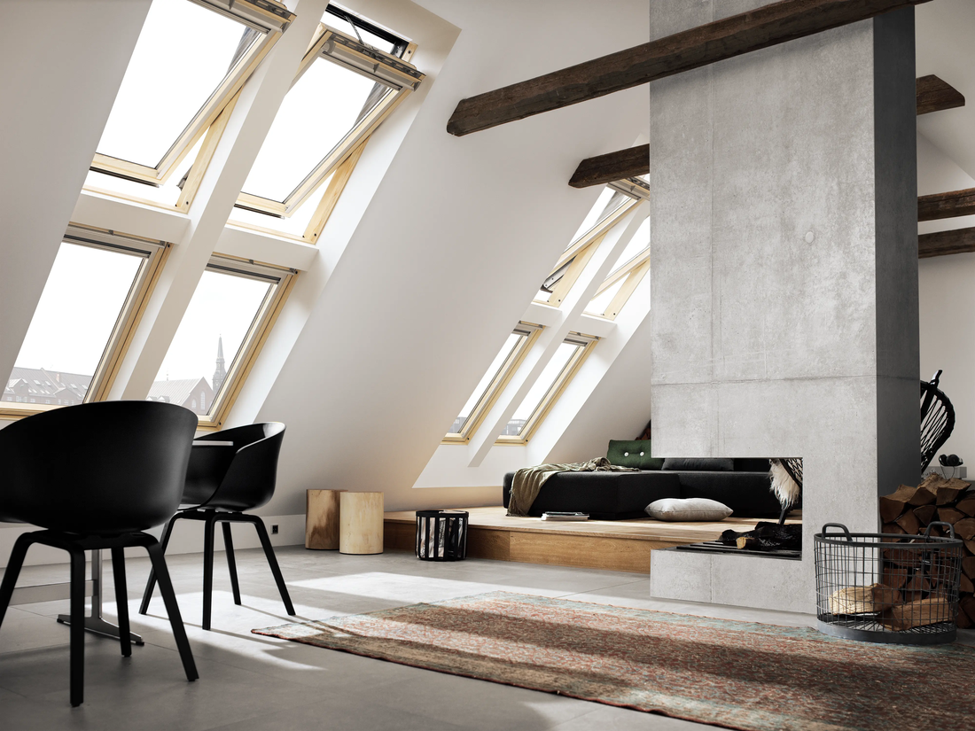 VELUX GGL INTEGRA elektrisch hout in situ