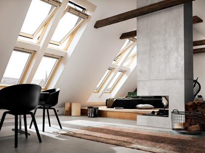 VELUX GGL INTEGRA elektrisch hout in situ