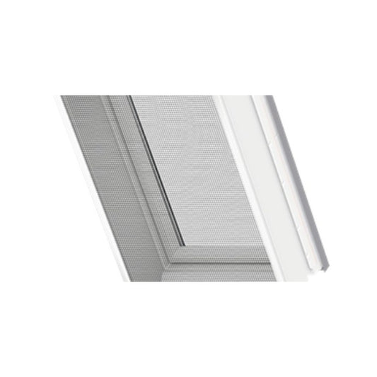 VELUX ZIL insectenhor — cassette met uitgerold horgaas op wit, productfoto