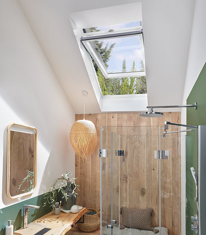 Roto Designo R6 Tronic elektrisch tuimelvenster Hout