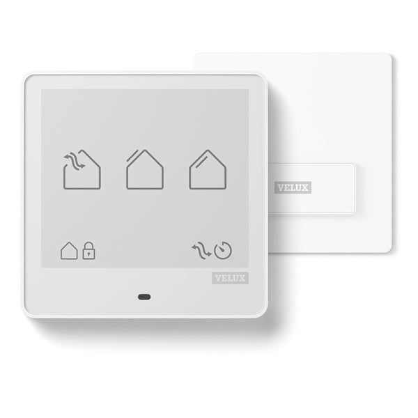 VELUX Touch (KLR 300) afstandsbediening - voor- en zijaanzicht